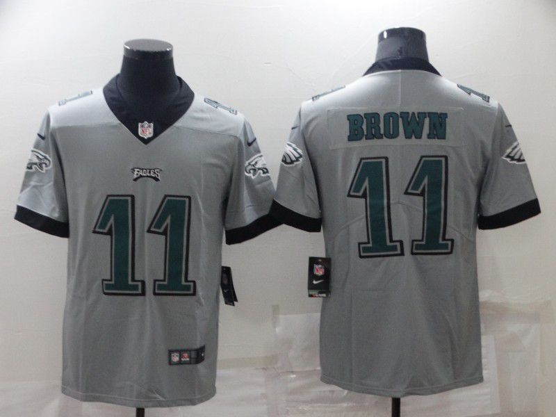 Men Philadelphia Eagles #11 Brown Grey Nike Vapor Untouchable Limited NFL Jersey->philadelphia eagles->NFL Jersey